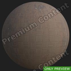 PBR Substance Material of Metal Floor Rusty #4